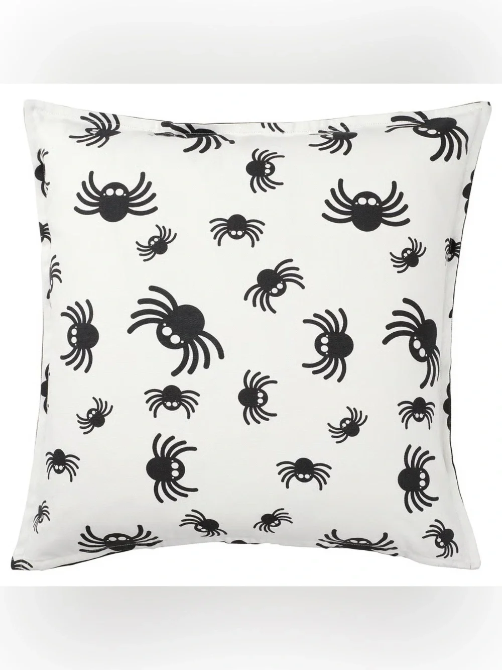 Reversible Halloween Pillow Covers - White & Black Spider and Ghost Set